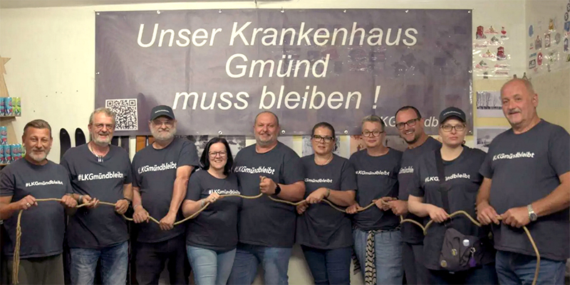Aktivist:innen des Verein #LKGmündbleibt